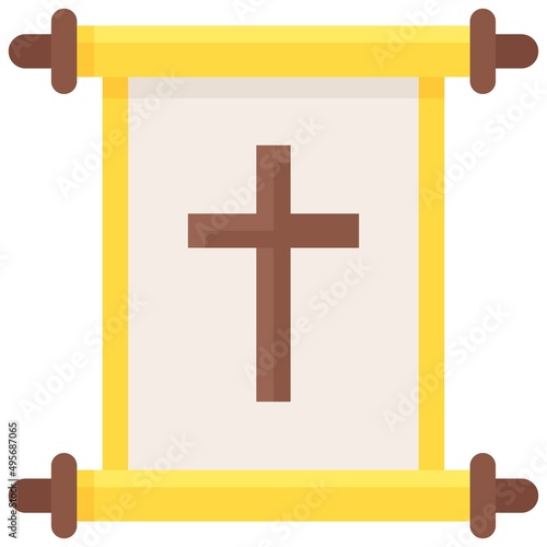 Cross banner icon, Holy week related vector illustration