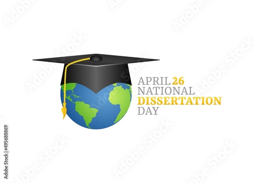 vector graphic of national dissertation day good for national dissertation day celebration. flat design. flyer design.flat illustration.