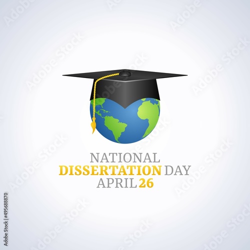 vector graphic of national dissertation day good for national dissertation day celebration. flat design. flyer design.flat illustration.