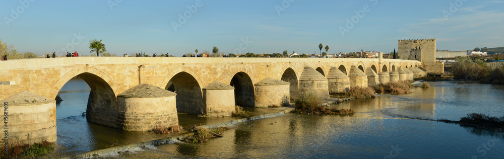 Old roman bridge at Cordova on Andalusia, Spain