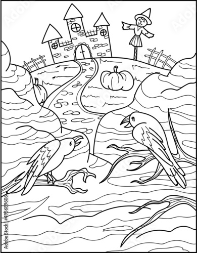 Halloween coloring pages for adults