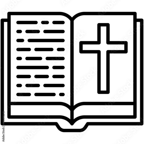 Bible icon, Holy week related vector illustration
