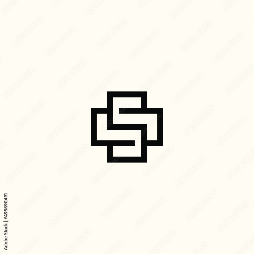 S initial monogram vector icon illustration S initial monogram vector icon illustration