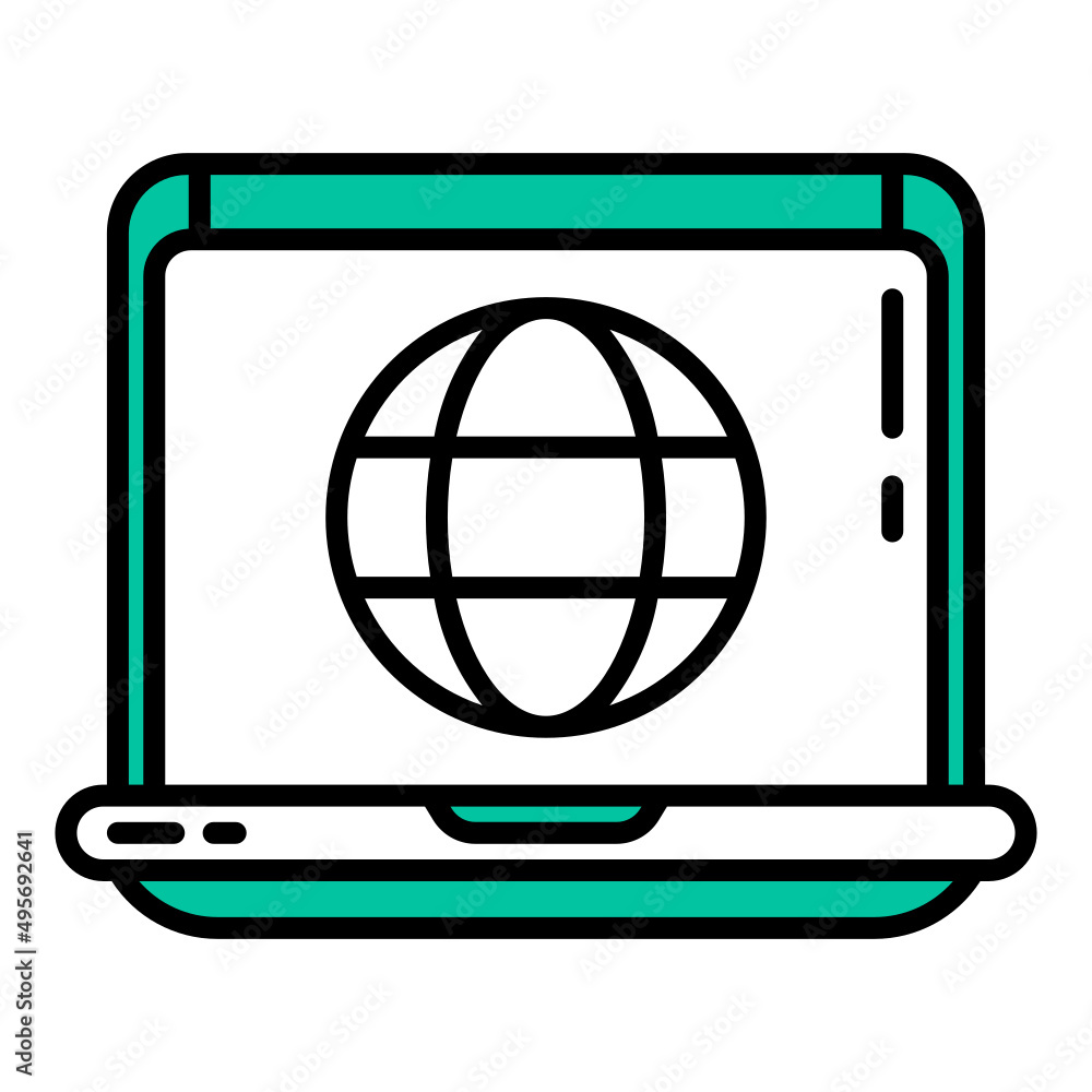 laptop and internet globe laptop and internet globe