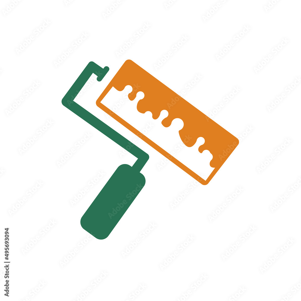paint roller icon on a white background, vector illustration paint roller icon on a white background, vector illustration
