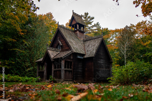 Washington Island Stavkirke Stave Church in Washington Island, Wisconsin, the USA photo