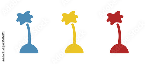 palm tree icon on the island, vector illustration