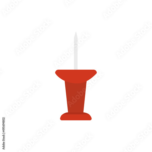 pushpin icon on a white background, vector illustration