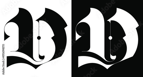 letter D monogram logo logotype initial