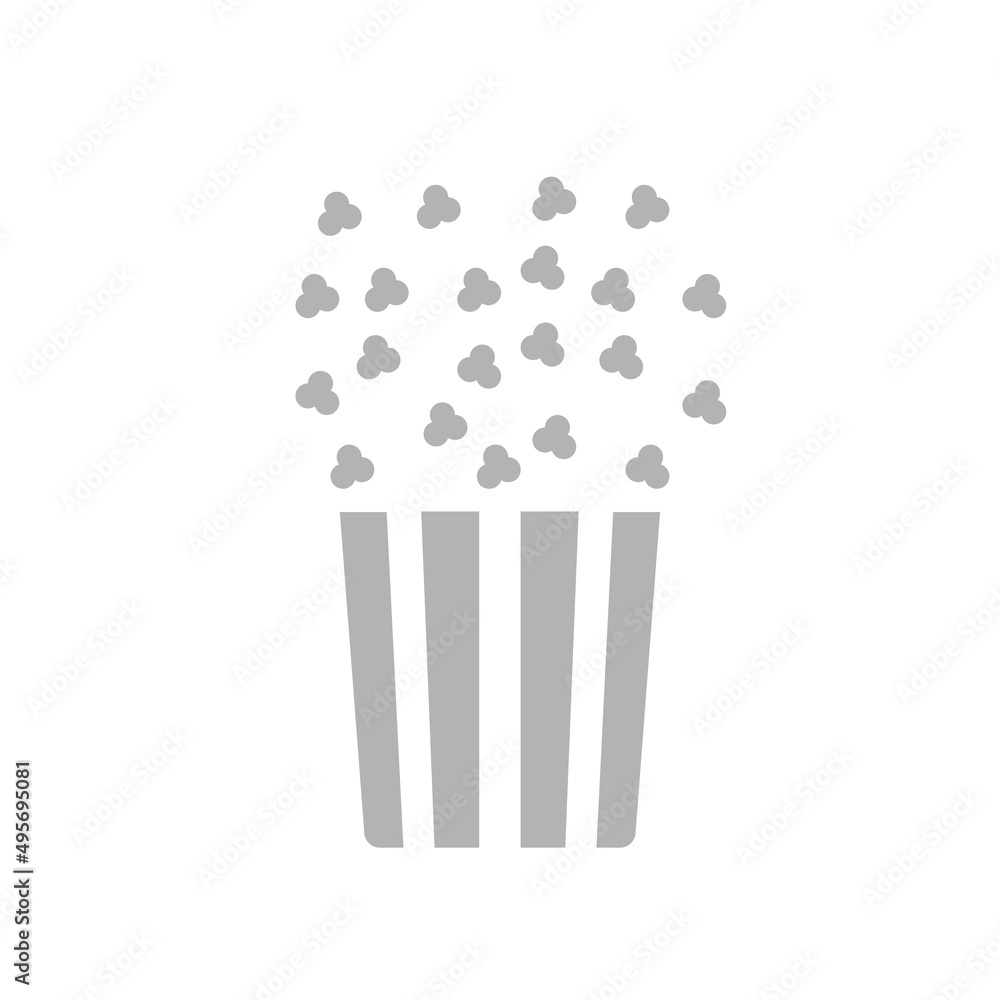 popcorn icon on a white background, vector illustration popcorn icon on a white background, vector illustration