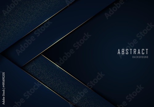 Abstract luxury gold template design with blue template.