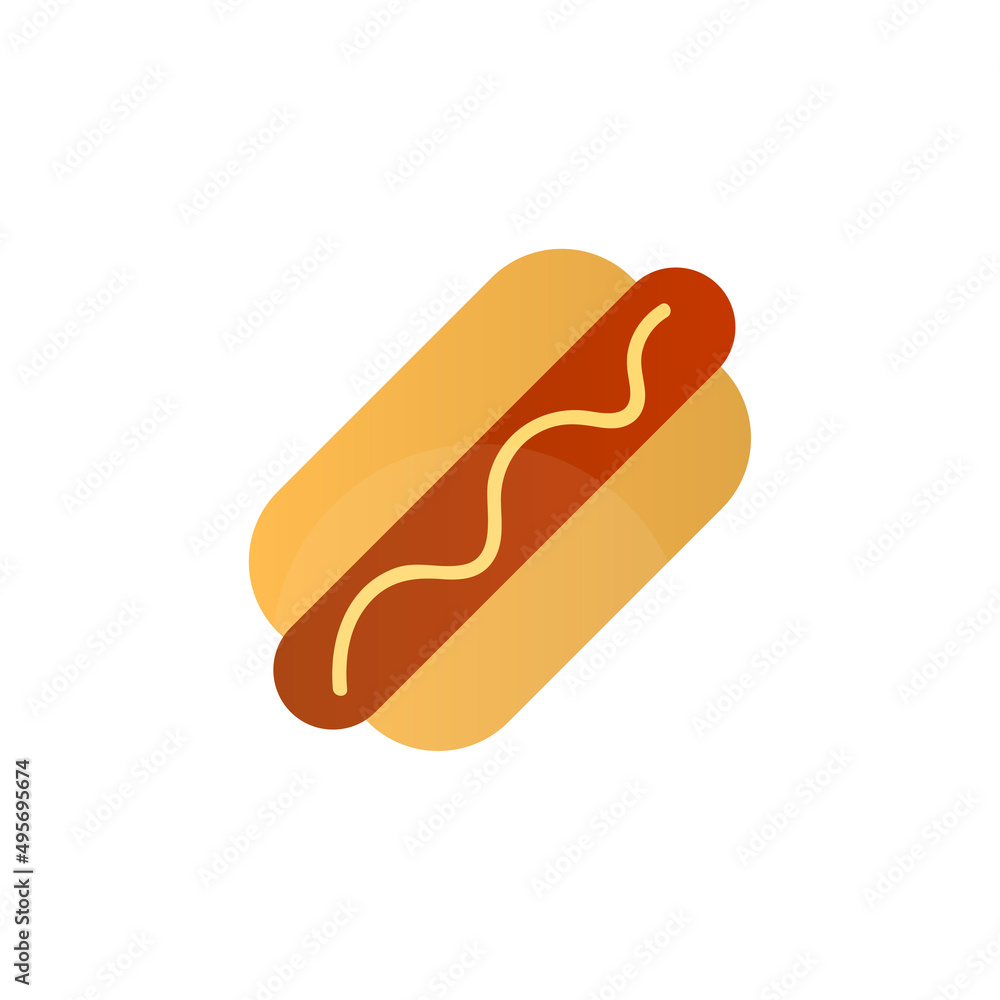hot dog icon on a white background, vector illustration hot dog icon on a white background, vector illustration