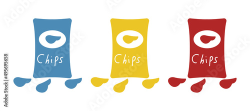 pack of chips icon on a white background, vector illustration