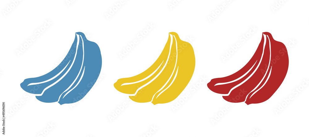 banana icon on a white background, vector illustration banana icon on a white background, vector illustration