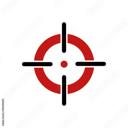 sight icon, sniper scope, on a white background, vector illustration