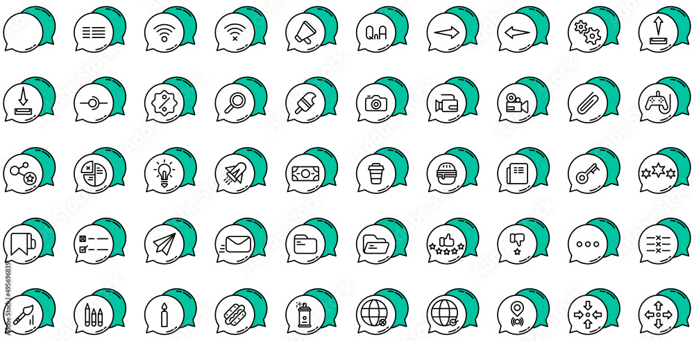 chat bubble icon set chat bubble icon set