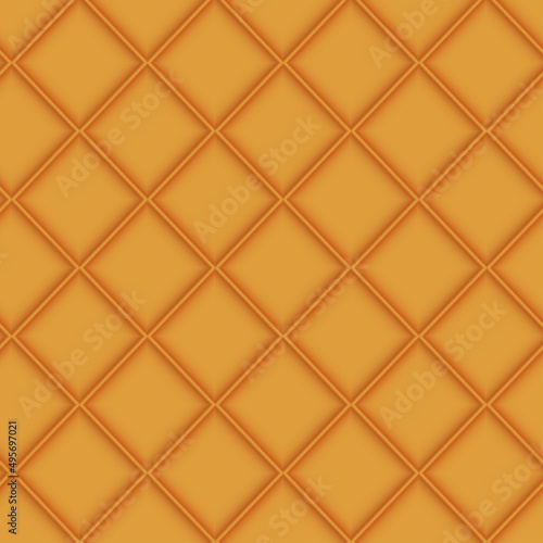 Wafer seamless background. Waffles pattern. Texture of sweet and delicious food. Vector illustration.