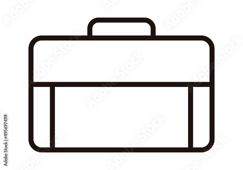 Icono negro de maleta en fondo blanco.