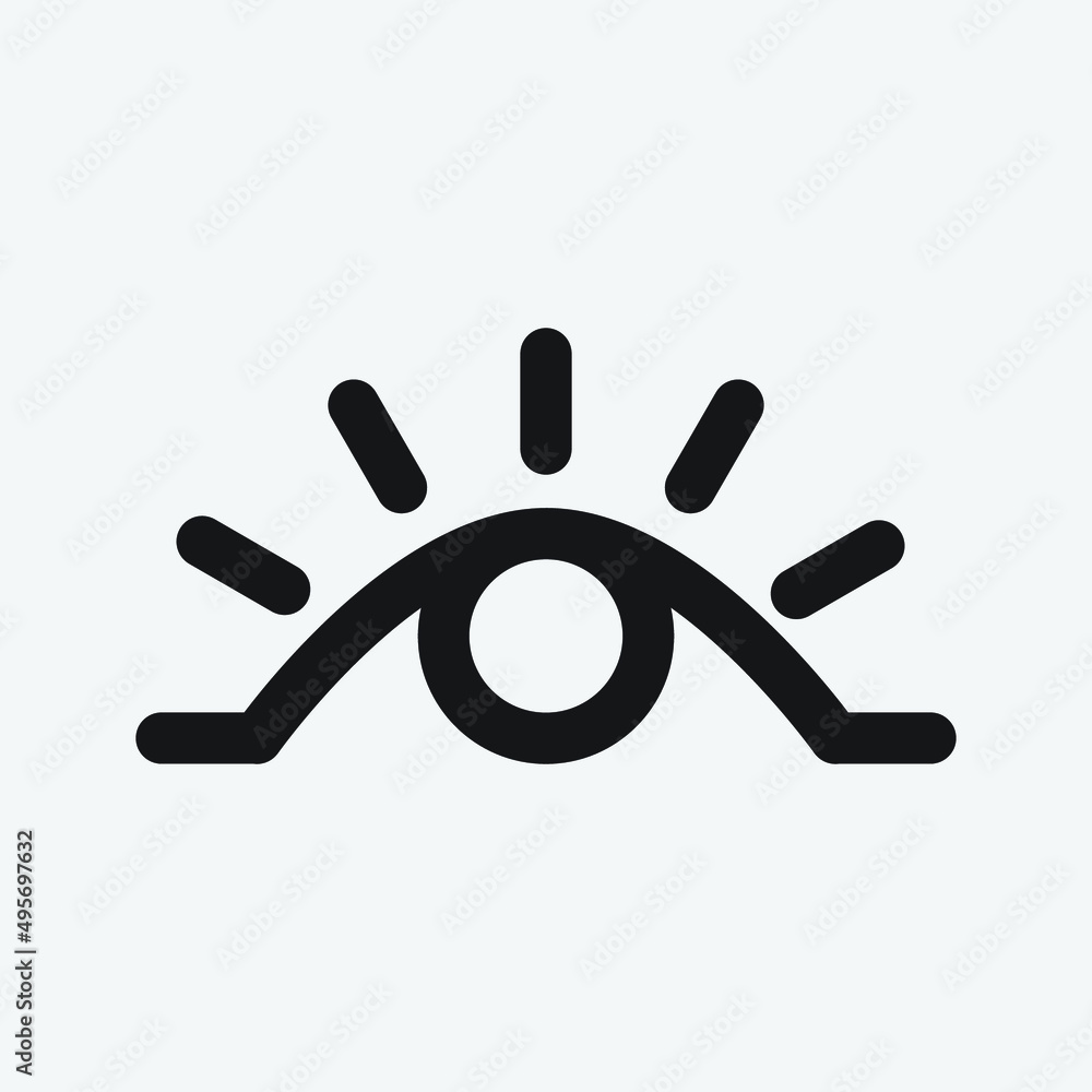 Simple eye, look, visible, see, view, or watch icon for website or app icon design Simple eye, look, visible, see, view, or watch icon for website or app icon design