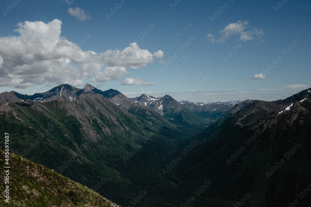 Alaska mountains and valley