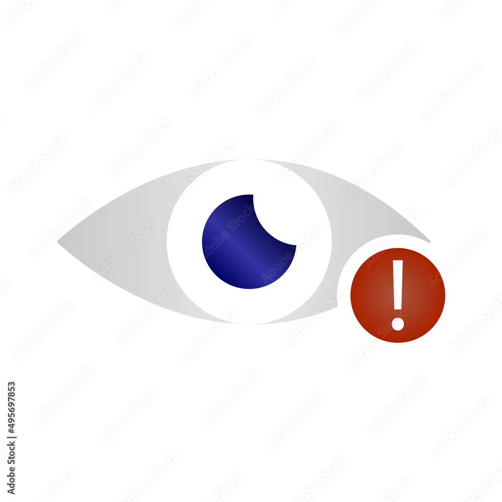 danger to sight icon, warning concept, vector illustration danger to sight icon, warning concept, vector illustration
