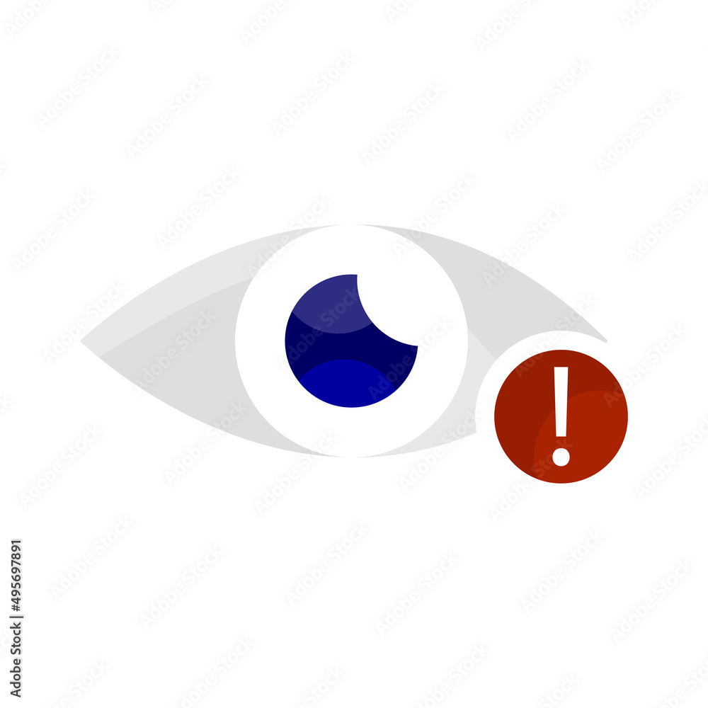 danger to sight icon, warning concept, vector illustration danger to sight icon, warning concept, vector illustration