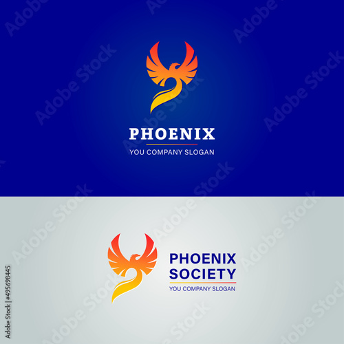 Phoenix logo design, logo oiseau