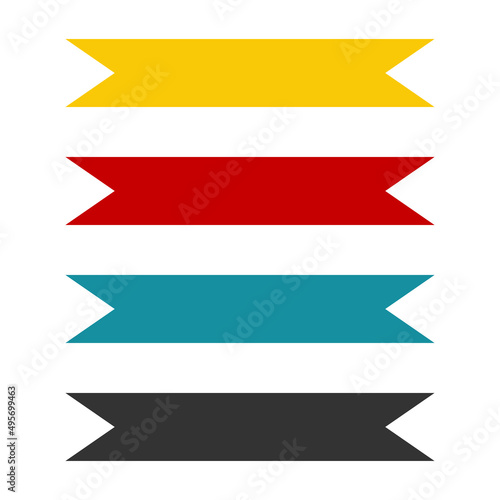 Ribbon banners icon. Label text symbol. Sign sale template vector.