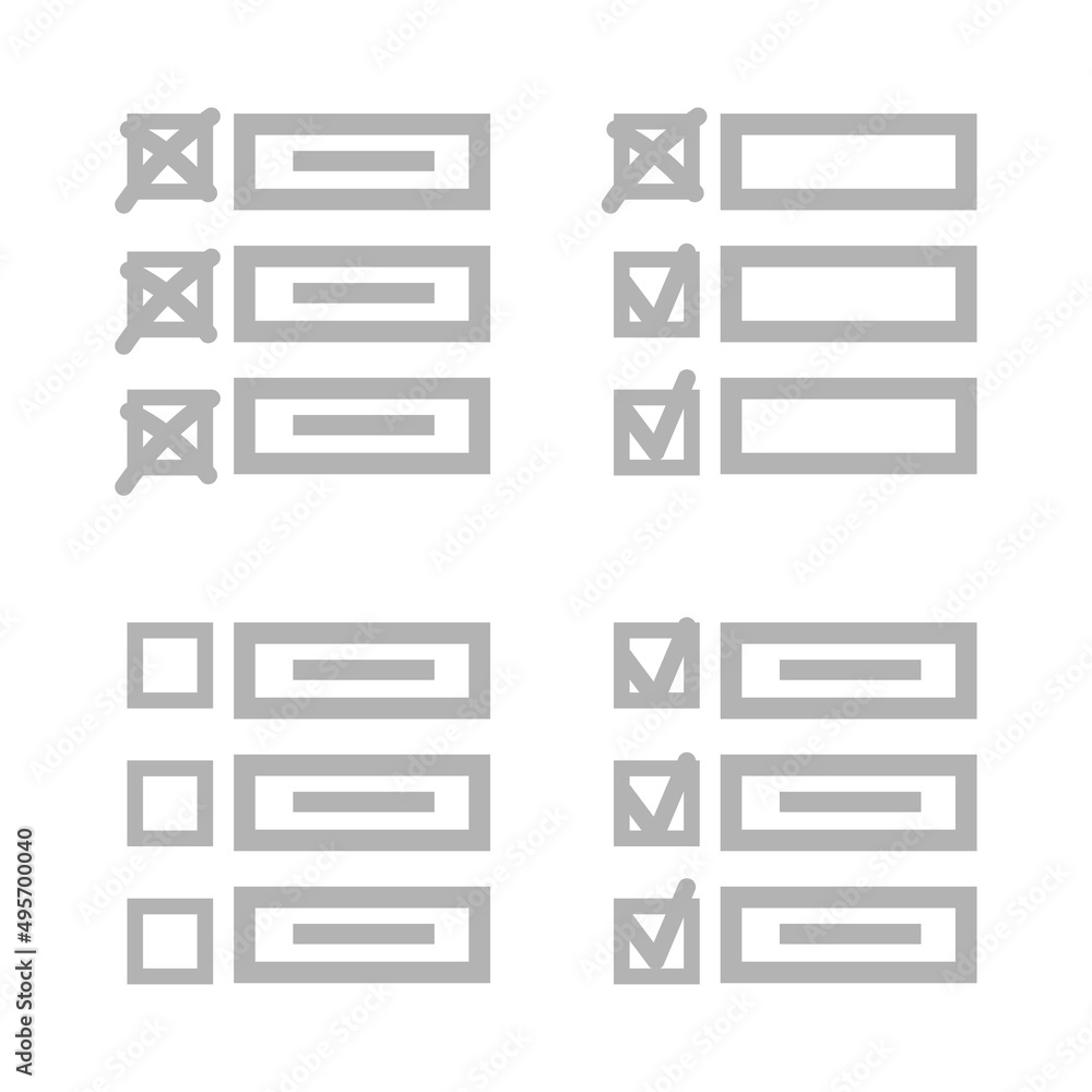 plan items icon, concept of not all completed tasks, vector illustration
