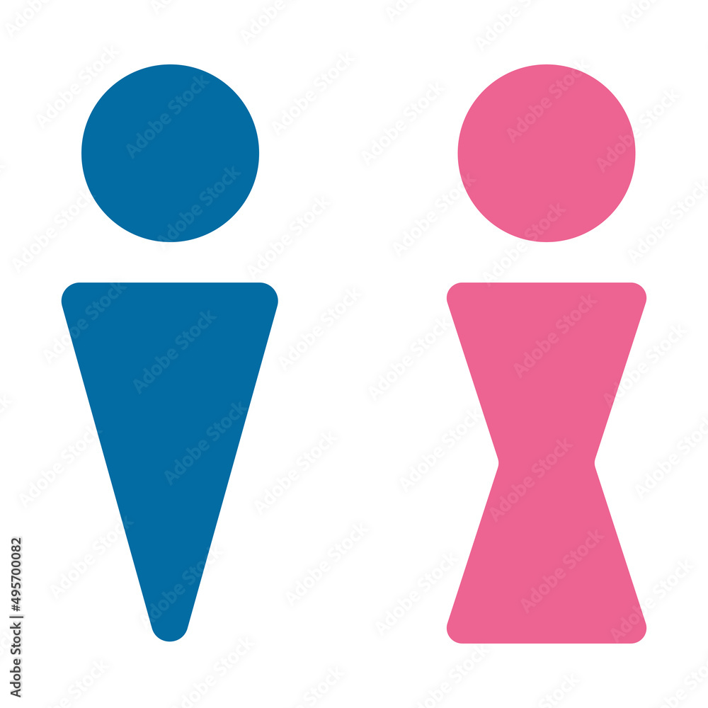 Gender icon. Man and women symbol. Sign male and female vector. Stock ...