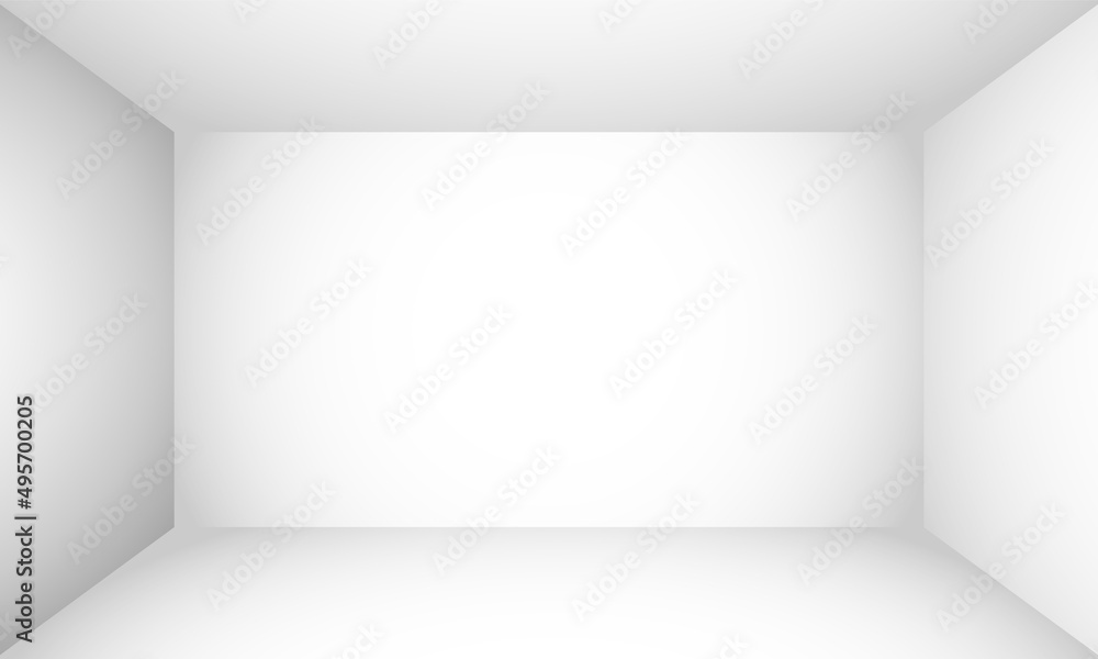 Empty white room inner space of the box. Vector design Empty white room inner space of the box. Vector design