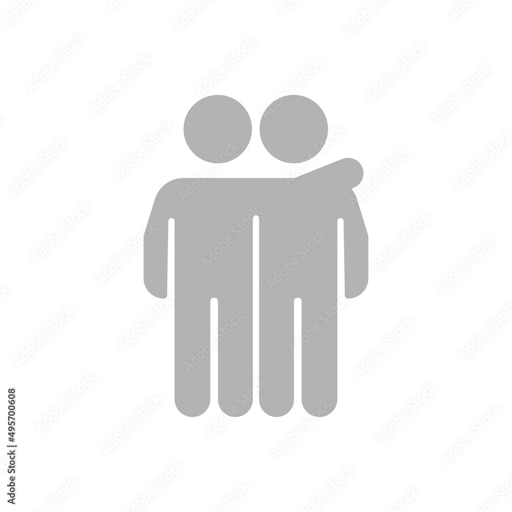 people icon, hug concept, vector illustration people icon, hug concept, vector illustration
