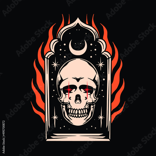 skull tattoo vector design