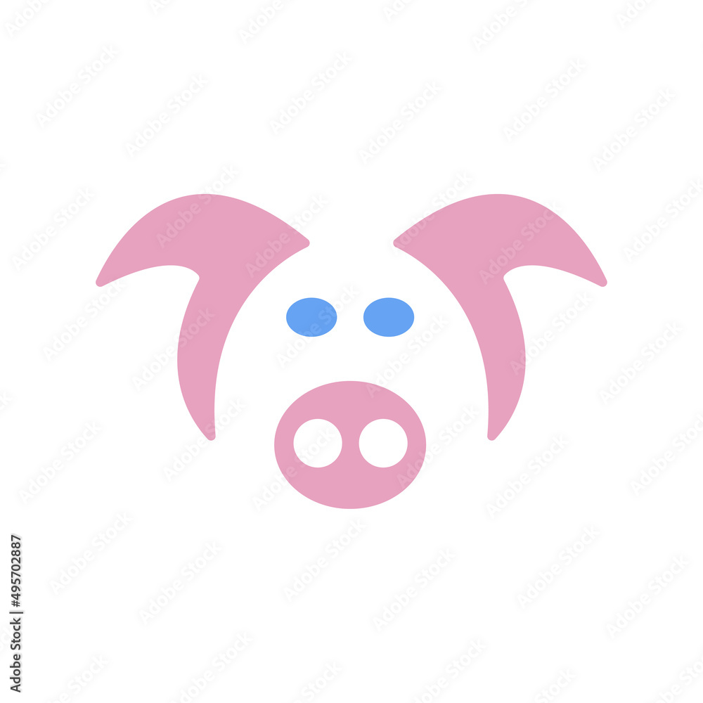 pig icon on a white background, vector illustration pig icon on a white background, vector illustration