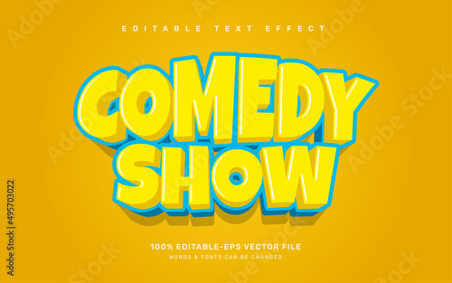 Comedy show editable text effect template