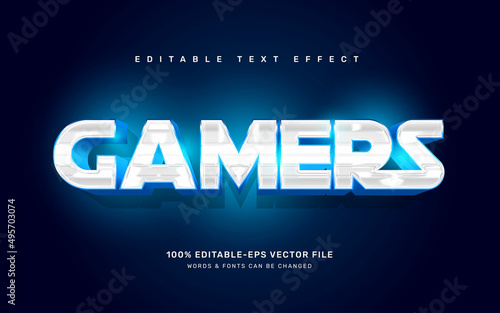 Gamers editable text effect template