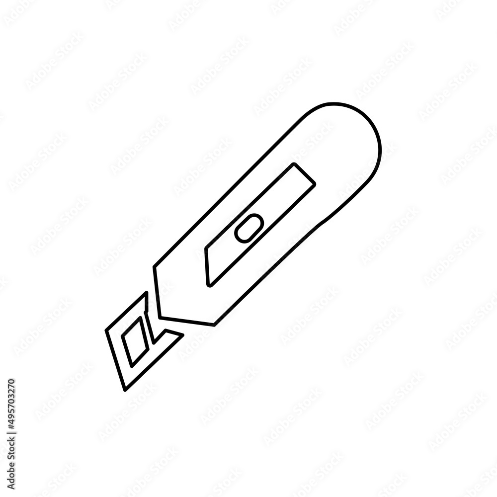 stationery knife icon on a white background, vector illustration stationery knife icon on a white background, vector illustration
