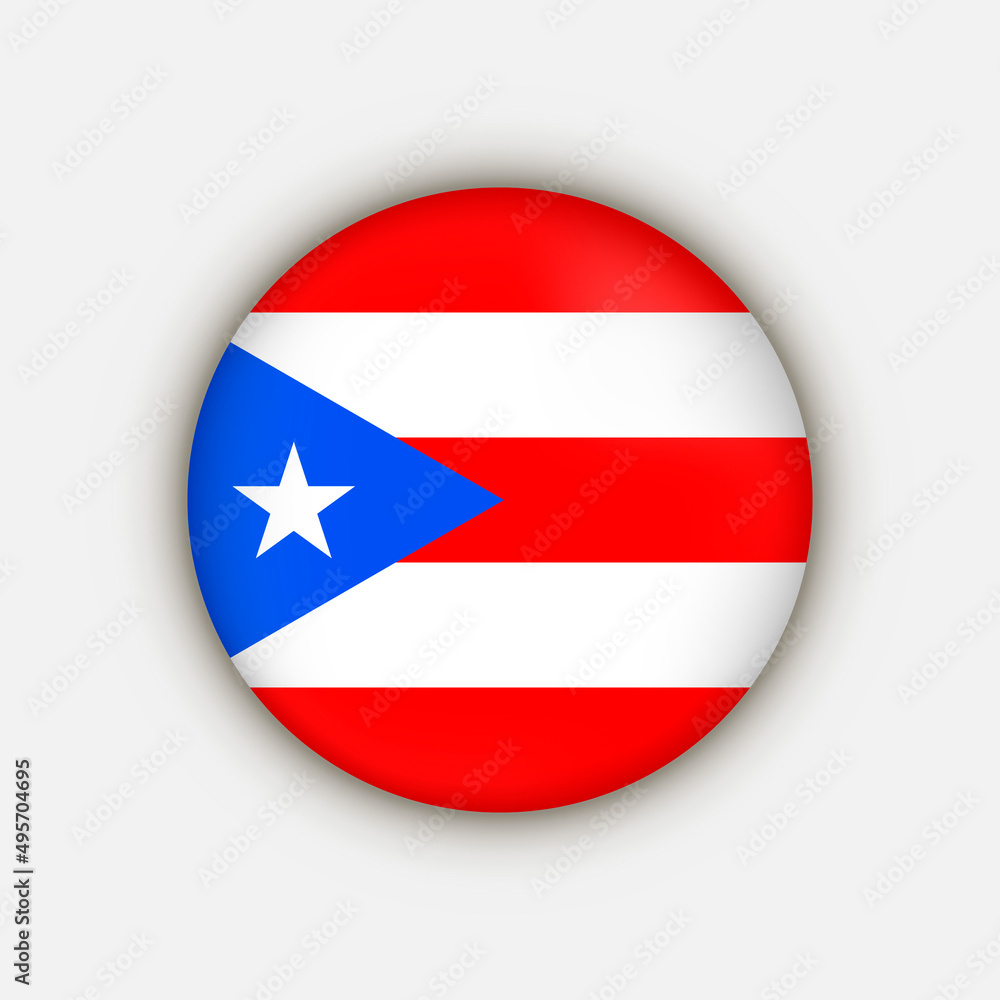 Country Puerto Rico. Puerto Rico flag. Vector illustration. Country Puerto Rico. Puerto Rico flag. Vector illustration.