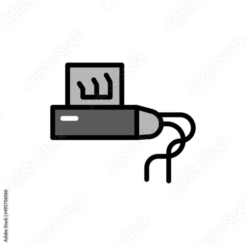 Tefillin line color icon. Isolated vector element.