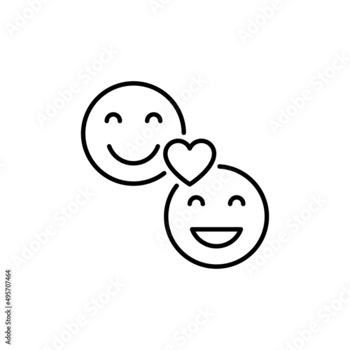 Emotional Connection icon in vector. logotype