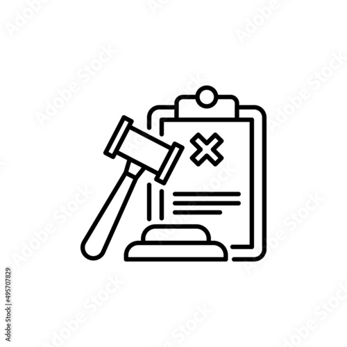 Cancellation icon in vector. logotype