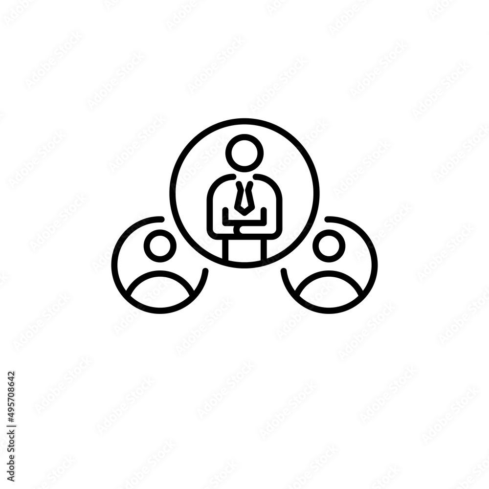 Obraz premium Team Members icon in vector. logotype