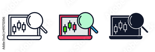 analysis icon symbol template for graphic and web design collection logo vector illustration