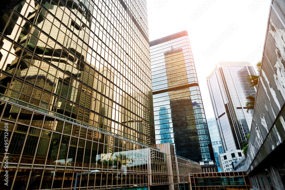 Fototapeta premium Modern office buildings in Hong Kong