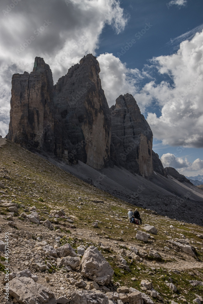 Obraz premium Mountain trail Tre Cime di Lavaredo in Dolomites in Italy