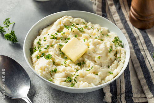 Canvas Print Homemade Creamy Mashed Potatoes