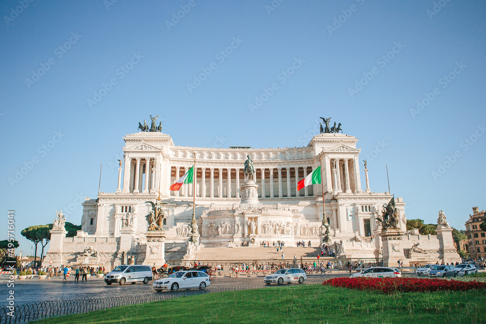 Monument Vittorio Emanuele II or Altar of the Fatherland in Roma, Italia.