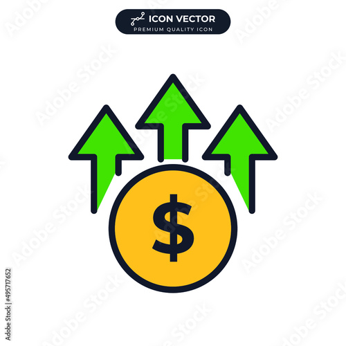 Financial growth. profit icon symbol template for graphic and web design collection logo vector illustration
