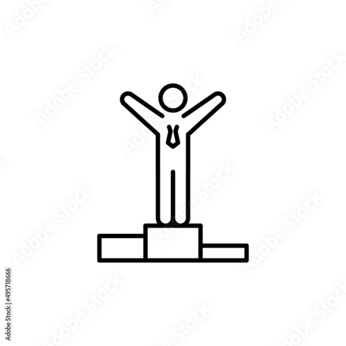 Winners Podium icon in vector. logotype