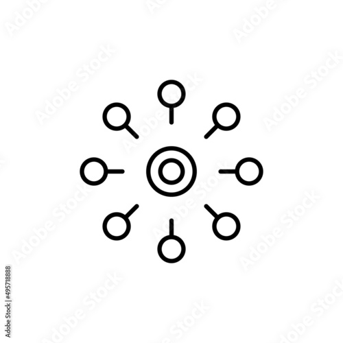 Mind Map icon in vector. logotype